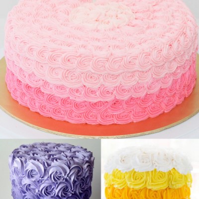 Ombre Rosette Cake
